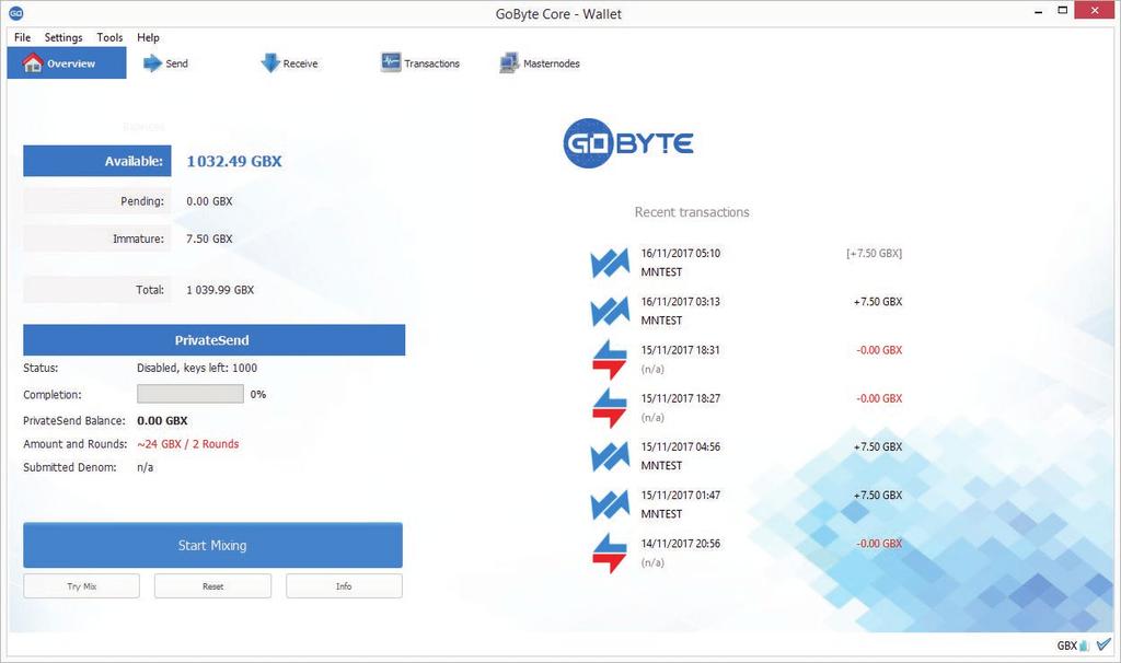 Run the control wallet. Use gobyte-qt. It ll ask for a data directory, use the default settings.