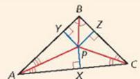 4) Incenter Theorem: The incenter of a triangle is equidistant from the sides of the triangle. 5) The incenter is the center of the triangle s inscribed circle.