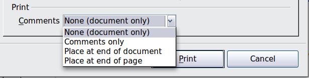 Note The options selected on the Print dialog box apply to this printing of this document only. To specify default printing settings for OOo, go to Tools > Options > OpenOffice.