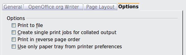 Selecting general printing options for a document On the General tab of the Print dialog box, you can choose: The printer (from the printers available) Which pages to print, the number of copies to