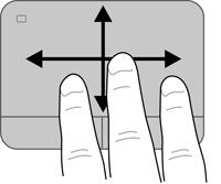 To reverse the rotation, move your right forefinger from 3 o clock to 12 o clock. NOTE: Rotating is disabled at the factory by default.
