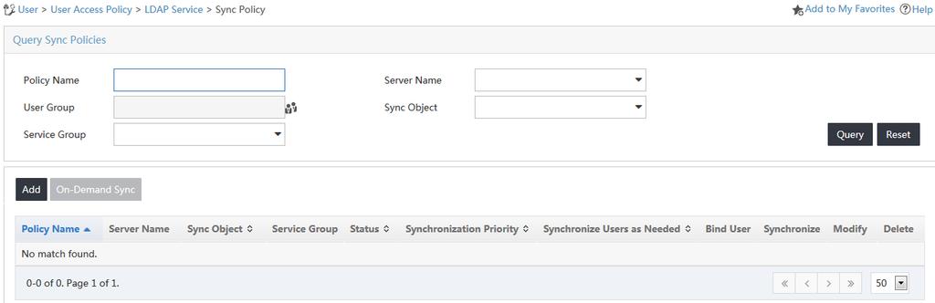 Click Add on top of the synchronization policy list. 4. On the Add Sync Policy page, configure the following parameters, as shown in Figure 18: a.