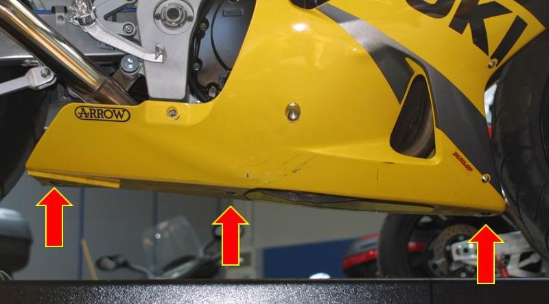 The remaining three plastic pins are on the bottom part of the bike.