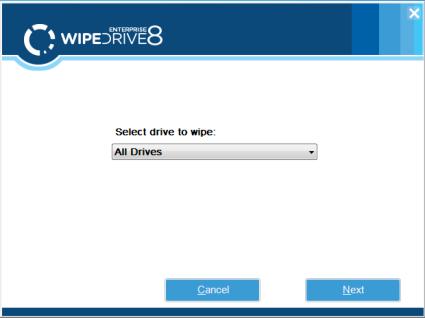 WipeDrive Enterprise Versin 8, March 31, 2017 Wipe Prcess Via.