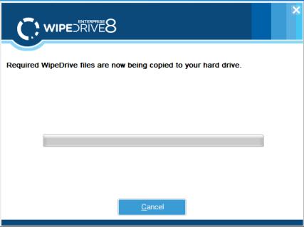 WipeDrive Enterprise Versin 8, March 31, 2017 Step 6 WipeDrive will nw verify