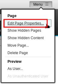 Step 19 Edit page properties by opening the More Menu on the