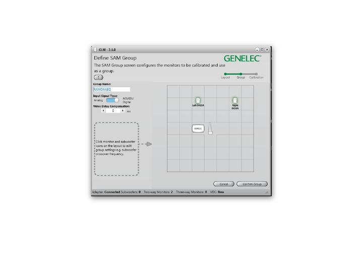 4.- SELECTION OF THE DIGITAL AES67 INPUT ON THE GENELEC 8430A AUDIO MONITORS USING THE GENELEC GLM SOFTWARE APPLICATION To be able select the AES67 digital input on the audio monitors through the