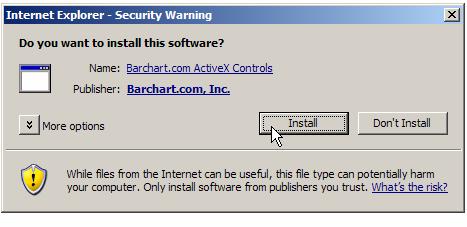 3. Click on that message, and select Install ActiveX Control, as shown here: 4.