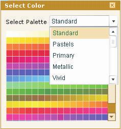 6 Color Palettes Access the Color Palettes from the Color Button in the Left Panel.