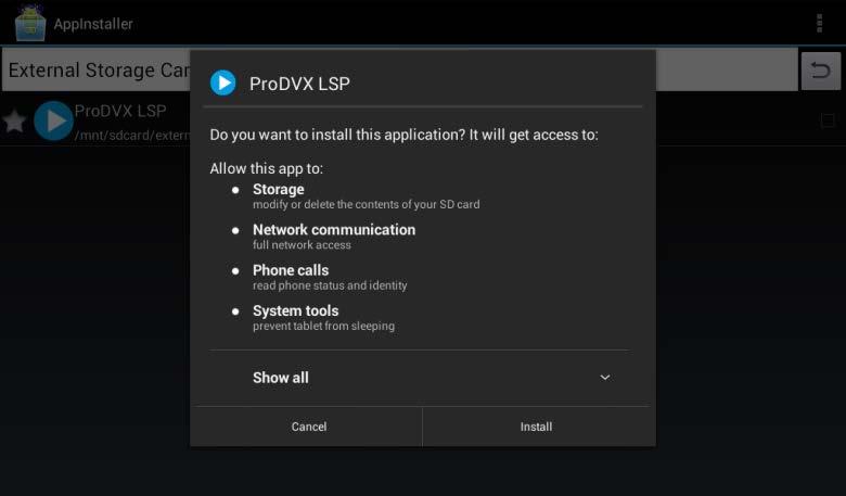 Choose the ProDVX LSP Icon 5.