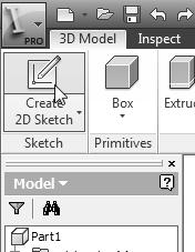 Autodesk Inventor automatically establishes a User-Coordinate-System (UCS), and records its