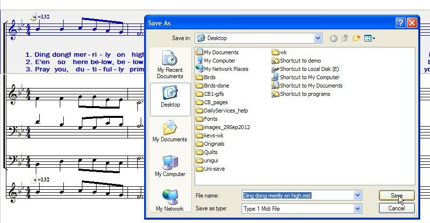 http://revfelicity.org/placer/howto/how-to-make-practice-cds-for-choral-parts/ 4 Exporting midi file from Noteworthy Composer. SynthFont to convert midi to wave files Done! (with Noteworthy.