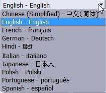 Choose your preferred language from ; click on to check for the updated list of languages.