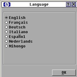 Changing the OSD language 1. From the Main dialog box ("Accessing the Main dialog box" on page 30), click Setup>Language. The Language dialog box appears. 2. Select an OSD language. 3. Click OK to save settings.