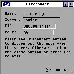 The Disconnect dialog box appears. 3.