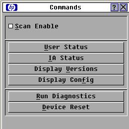 1. From the Main dialog box ("Accessing the Main dialog box" on page 30), click Commands.