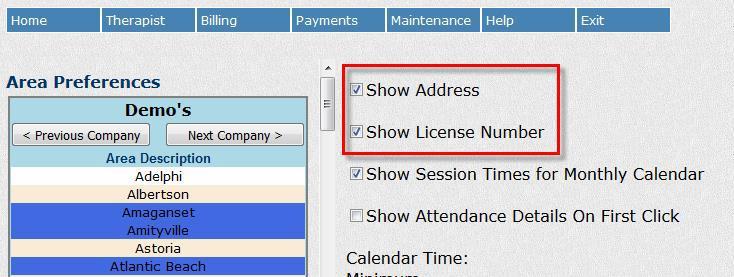 set: Area Preferences In this sect on, you can select areas where you would prefer to work by clicking each area