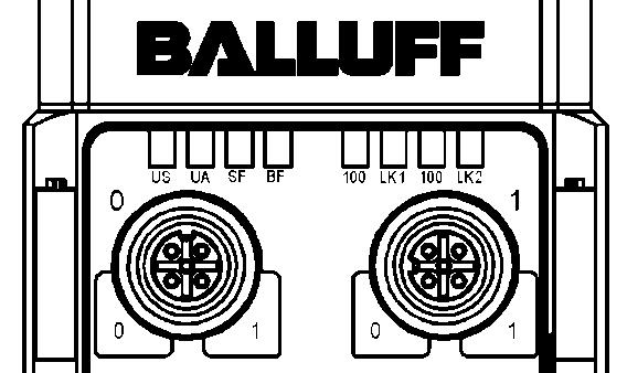 Balluff Network Interface ProfiNet 4 Technical data 4.5. PROFINET PROFINET port 1 x 10Base-/100Base-Tx 4.6. Function indicators Connection for PROFINET port Cable types in accordance with IEE 802.