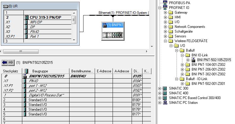 Balluff Network Interface ProfiNet 5 Integration 5.1. Configuration When planning Profibus devices, a device is depicted as a modular system with a header module and several data modules.