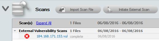 In the Initiate External Vulnerability Scan window, enter an email address to be notified when the scan is completed. Click Next to send the request to the servers that will perform the scan.