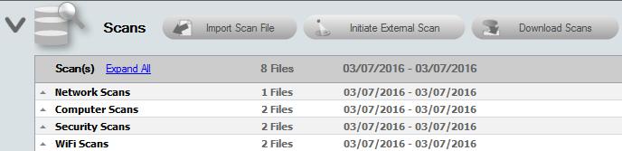 Next, select the Finish button in the Scan Archive Created window. Upon reviewing the Imported Scans list within the Assessment Window, the.cdf,.sdf, and.