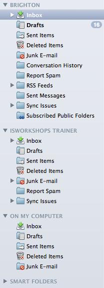 Anything in these folders, including deleted and sent items does contribute to your mailbox size Functional (shared) mailboxes (blue box) These sit on the Exchange server (university network).