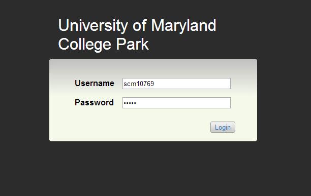 Login To access eterp2 go to: http://eterp.umd.edu. To Login enter Directory ID and Password and click Login.