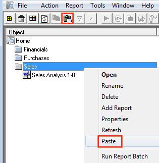 You can choose the same folder that contains the original report or a