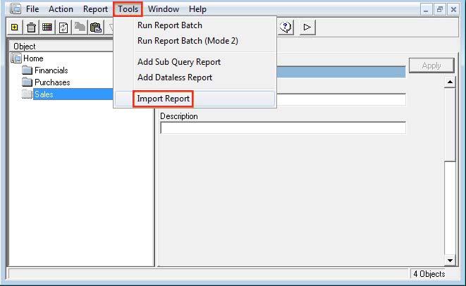 Error! No text of specified style in document. Importing Reports Reports can be exported from one system and imported into another. The export function creates a compressed file with an.