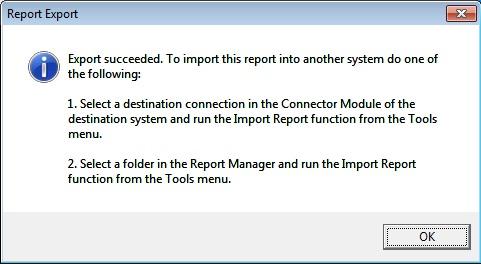 Error! No text of specified style in document. 5. Click OK. To import a report into Peachtree Business Intelligence from an export file see Importing a Report.