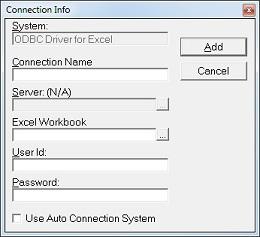 To add a new data connection to a Microsoft Excel workbook, you will need to ensure that you have selected the applicable data in and have named the range prior to adding the connection within the