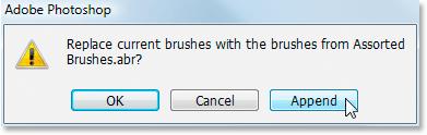 Click on the Assorted Brushes in the long list that appears to select them: Click on Assorted Brushes in the list that appears.