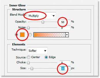 To do that, click directly on the words Inner Glow on the left of the Layer Style dialog box to enable it and bring up its options: Select the Inner Glow layer style.