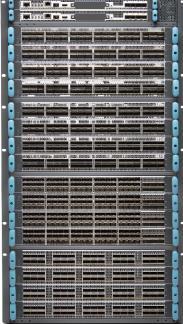 76 Tbps 2 Bpps 48 Tbps 16 Bpps Industry Leading 100G Density at 480 100G ports 96 Tbps 32 Bpps Most scalable spine and core switch 10GbE,