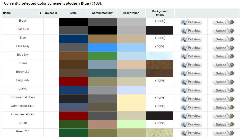 Color Scheme 8 We offer you several color scheme options for your property websites.