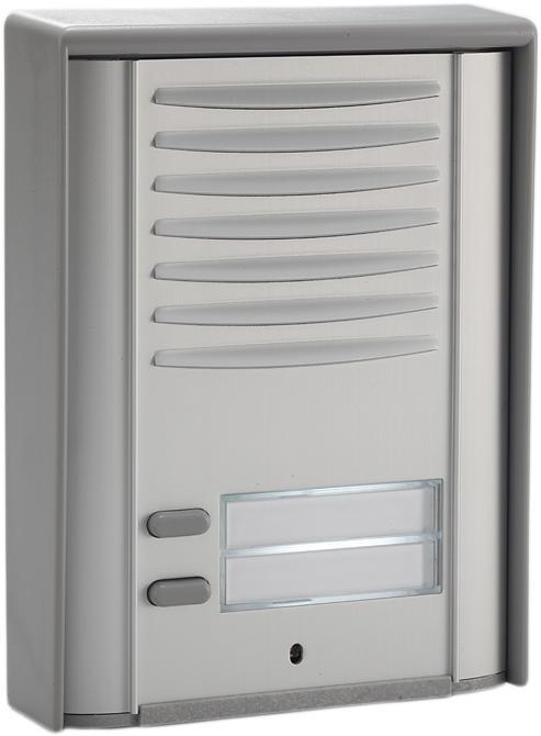 FUNCTIONS Wireless intercom with 2 pushbuttons (for 1 or 2 apartments) 2 phone numbers can be assigned to each pushbutton (set as primary and secondary) Gate control function by free call, 100 user