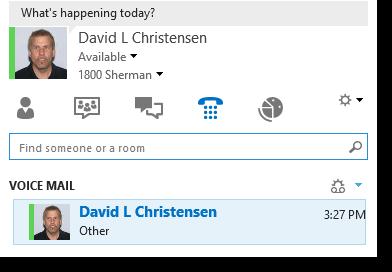 Lync and Office Integration: Unified Messaging Integration A new voicemail