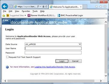 1 LOGGING INTO AND OUT OF APPXTENDER WEB ACCESS 1.