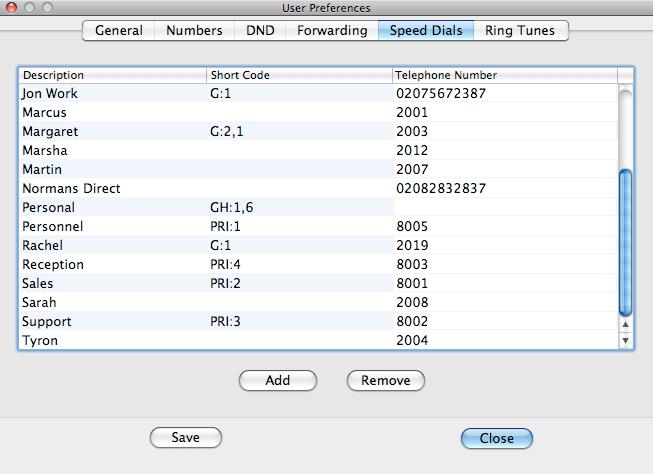 Prioritising Speed Dials All Speed Dials and Favourite Groups will be displayed in alphabetical order.