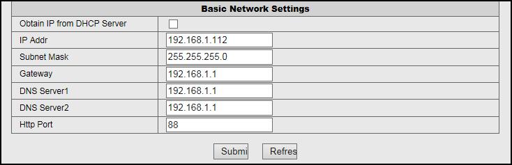 Network Configuration Select this menu option to configure the network and DDNS service settings.