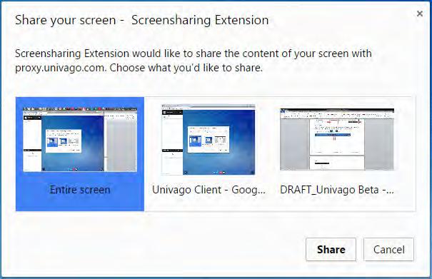 Screen Sharing To share an image or PDF file from your PC click the icon.