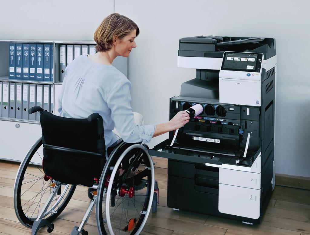 UNIVERSAL DESIGN 2 UNIVERSAL DESIGN: MAKING OUR PRODUCTS EASY TO USE FOR EVERYONE Universal Design at Konica Minolta means our products are accessible for anyone and usable by everyone young or old,