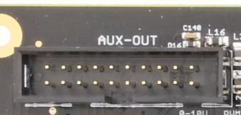 4.4 AUX-OUT The auxiliary outputs are open-collector outputs that can be used to switch external devices. An open-collector output means it switches the connected wire to GND.