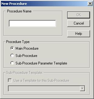Creating a Procedure 9 Creating a Procedure To create a new procedure, do the following: 1. From the Procedure Manager window, double-click the Procedure Management library.