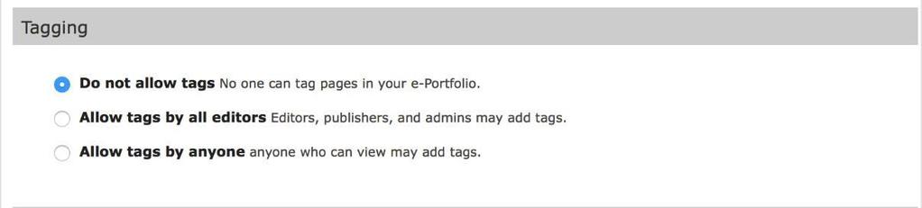 o Remove: You can also remove any person, group, or course with whom you are sharing your eportfolio.