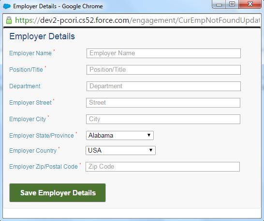 staff will use to add your employer. iii.