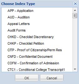UR Docs Page 11 B. Index the File Indexing specifies a document type to the system. To Index a file: 1. Right-click the file to specify the index type 2.