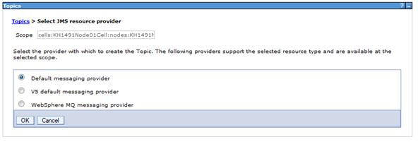 2. Upgrade Manually from 4. Select JMS rosource provider as Default messaging provider and click OK. 5.