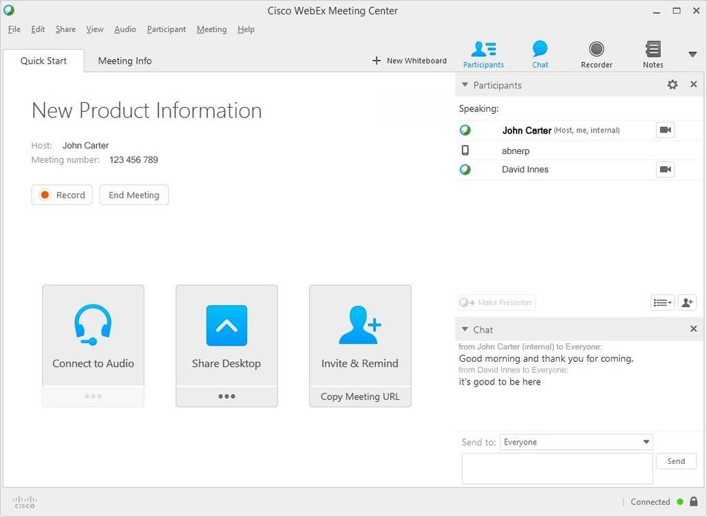 1 INSTALLATION AND CONFIGURATION Introduction WebEx is Cisco s online meeting and collaboration hub. Through WebEx, users can setup events that any contact with access to the Internet can attend.