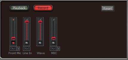 6.4.2 Recording/Monitoring Volume 1 Recording Volume Tab Click this button to show the recording volume page.